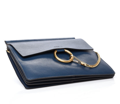 Chloe Calfskin Medium Faye Shoulder Bag Denim Blue 4 of 16