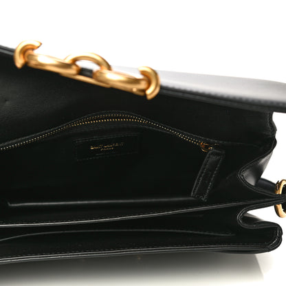Saint Laurent Smooth Calfskin Le Maillon Satchel Black 5 of 13