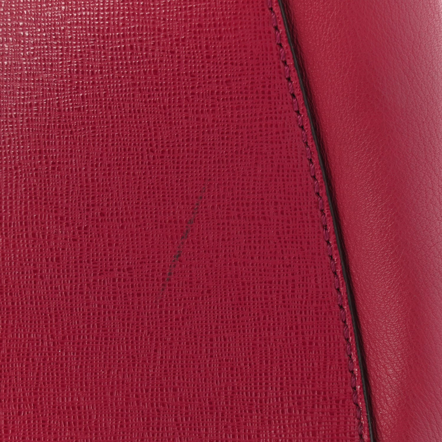 Fendi Vitello Elite Regular 2Jours Tote Rosso Scuro Ciliegia 10 of 11