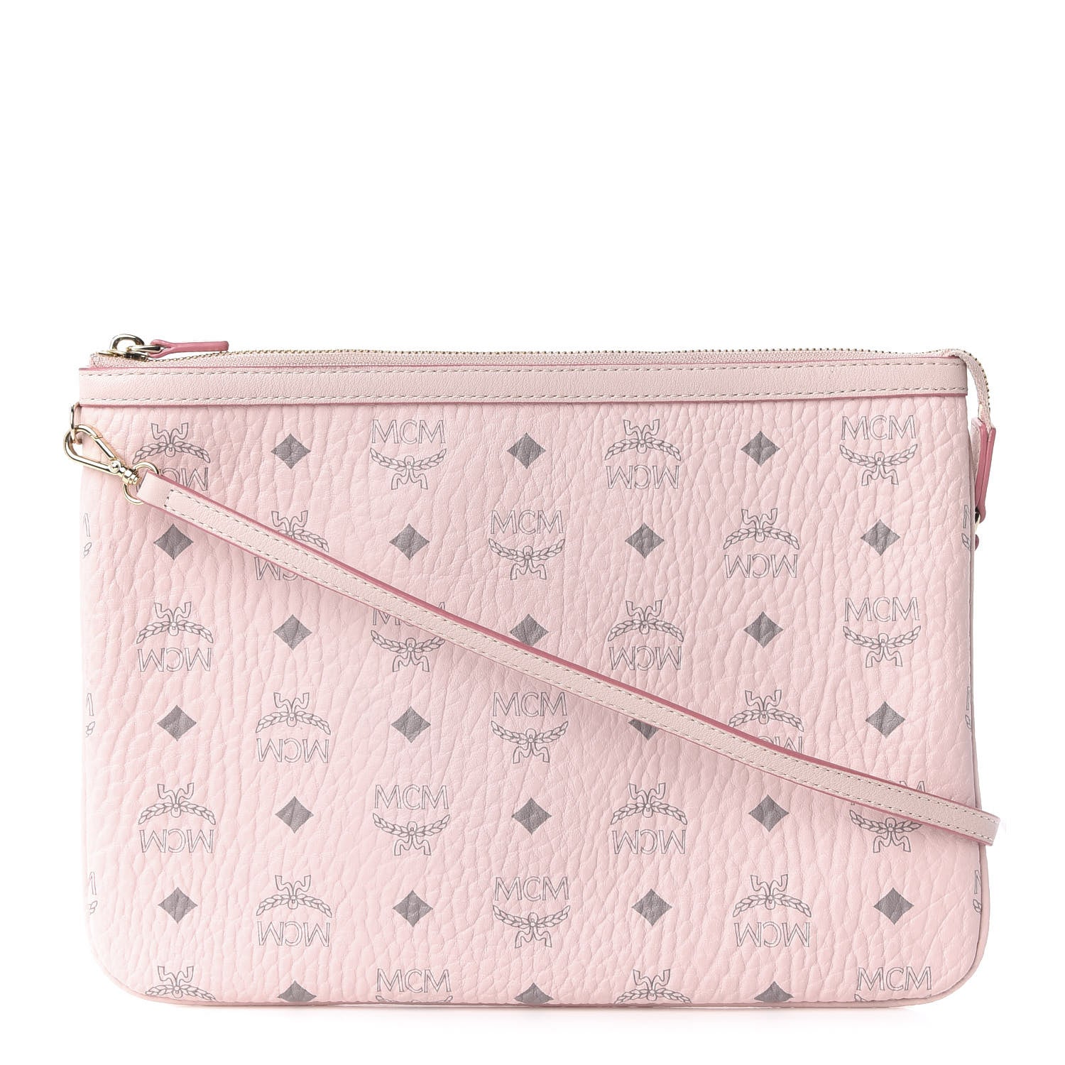 MCM Visetos Liz Shopper Tote Pouch Powder Pink 1 of 9