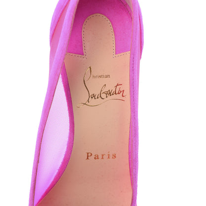 Christian Louboutin Veau Velours Rete Galativi 100 Pumps 37 Diva Pink 6 of 9