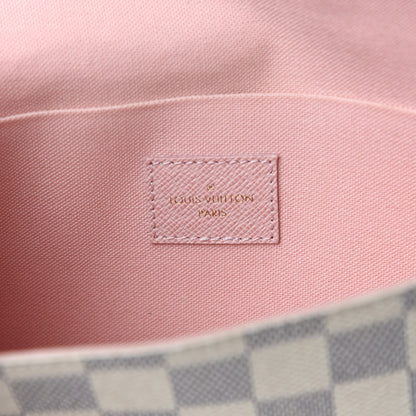 Louis Vuitton Damier Azur Pochette Felicie Chain Wallet Rose Ballerine 7 of 8