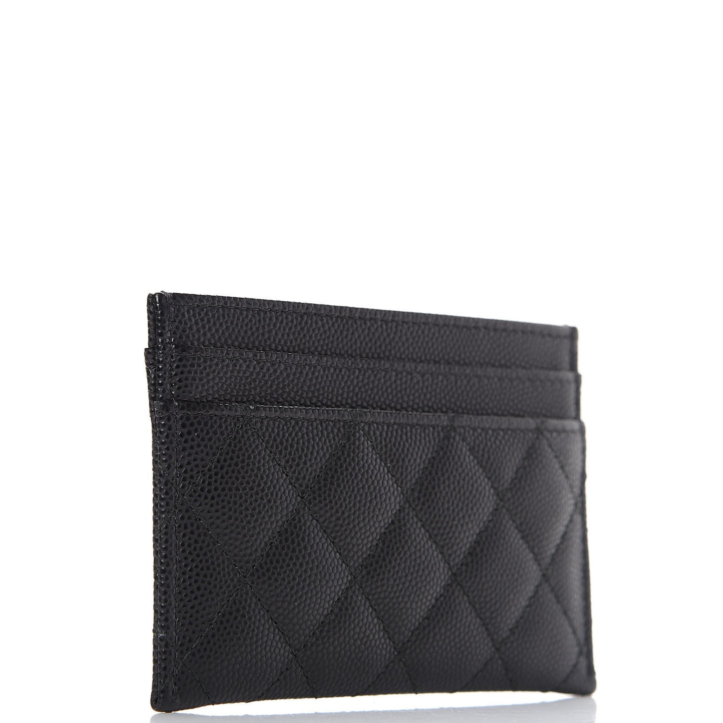 Caviar Quilted Boy Card Holder Black