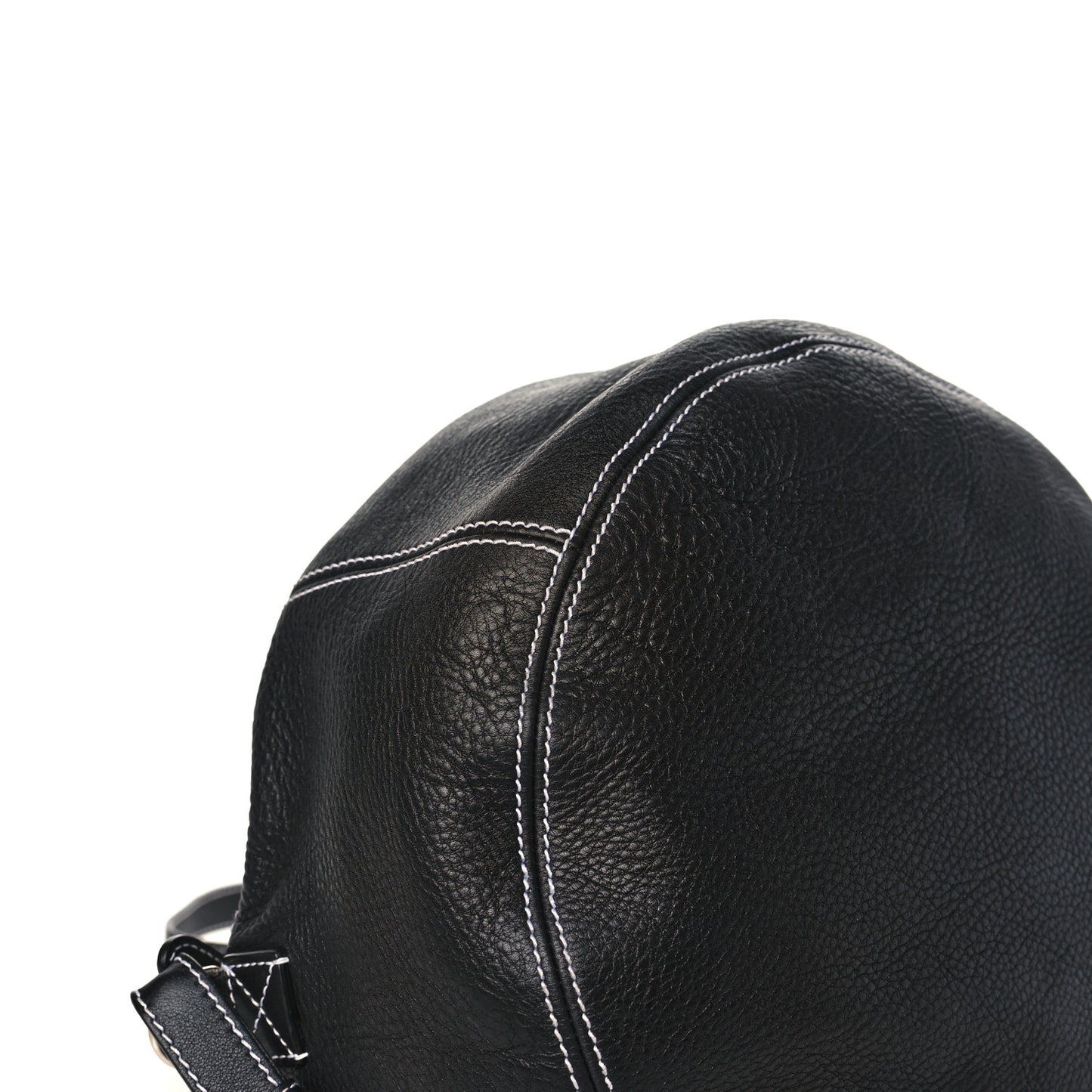 Calfskin Round Air Hobo Black