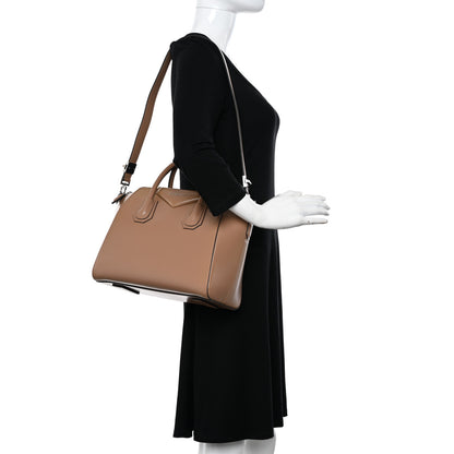Givenchy Shiny Lord Calfskin Small Antigona Dark Beige 2 of 10