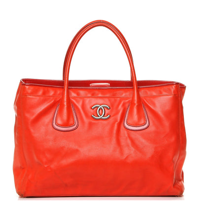 Chanel Lambskin Executive Cerf Shopper Tote Red 1 of 12