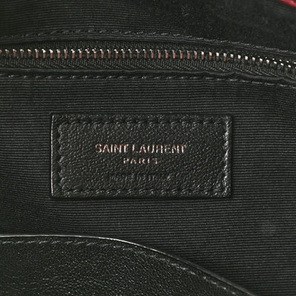 Saint Laurent Crinkled Calfskin Matelasse Monogram Medium Niki Shopper Tote Burgundy 6 of 8