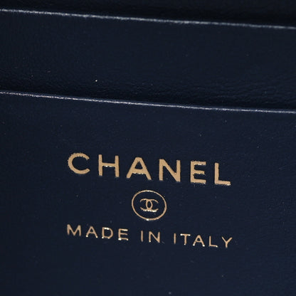 Chanel Caviar Quilted CC Filigree Vanity Clutch With Chain Navy 6 of 10