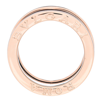 Bulgari 18K Rose Gold Bronze Cermet Roma B.Zero1 Two-Band Ring 50 5.25 4 of 8