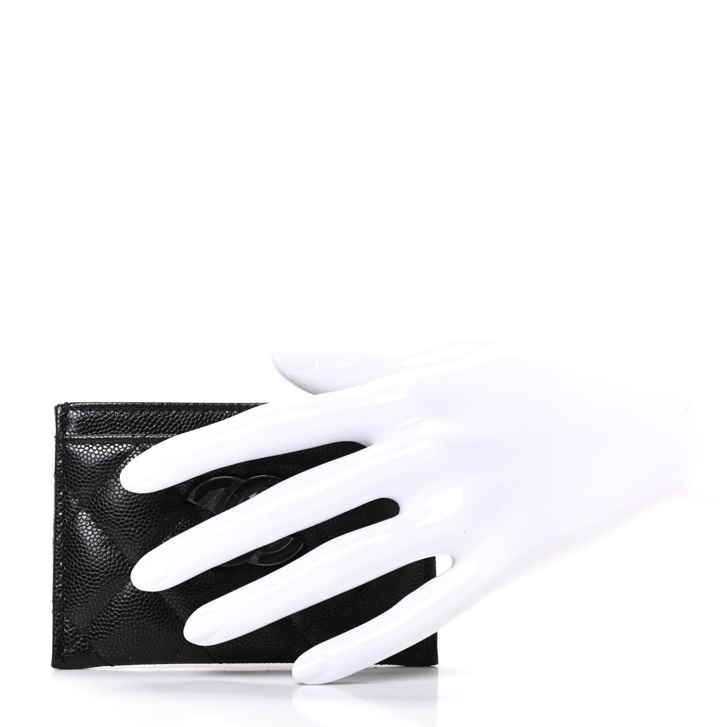 Caviar Quilted My Everything Card Holder Black