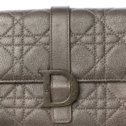 Christian Dior Metallic Grained Calfskin Cannage Crossbody Wallet 12 of 12