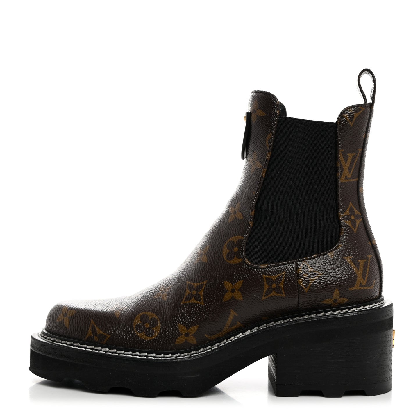 Patent Monogram LV Beaubourg Ankle Boots 37 Black