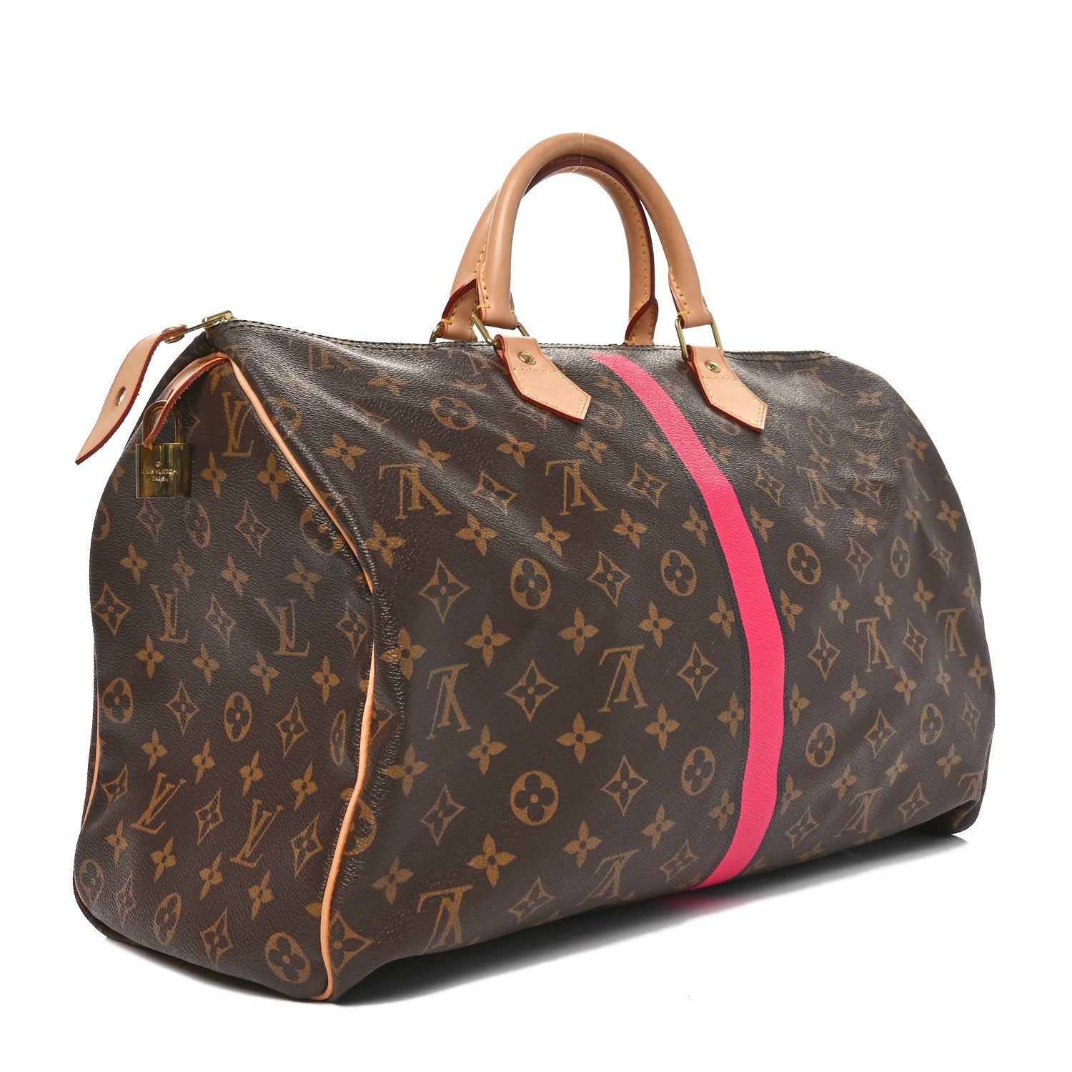 Louis Vuitton Monogram My LV Heritage Speedy 40 Fuchsia Blue Marine 3 of 10