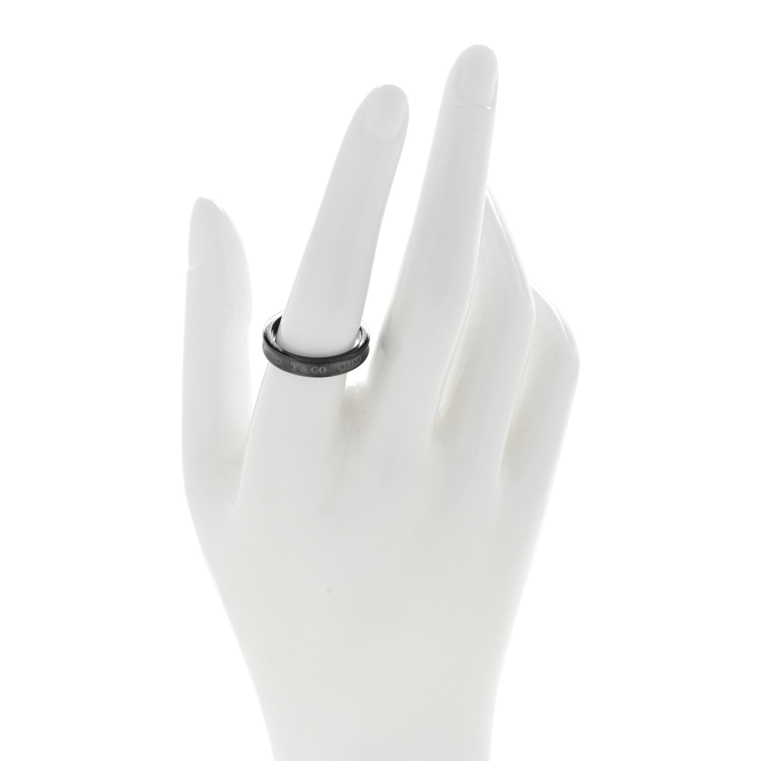 Tiffany Titanium 4mm Narrow 1837 Ring 56 7.5 2 of 4