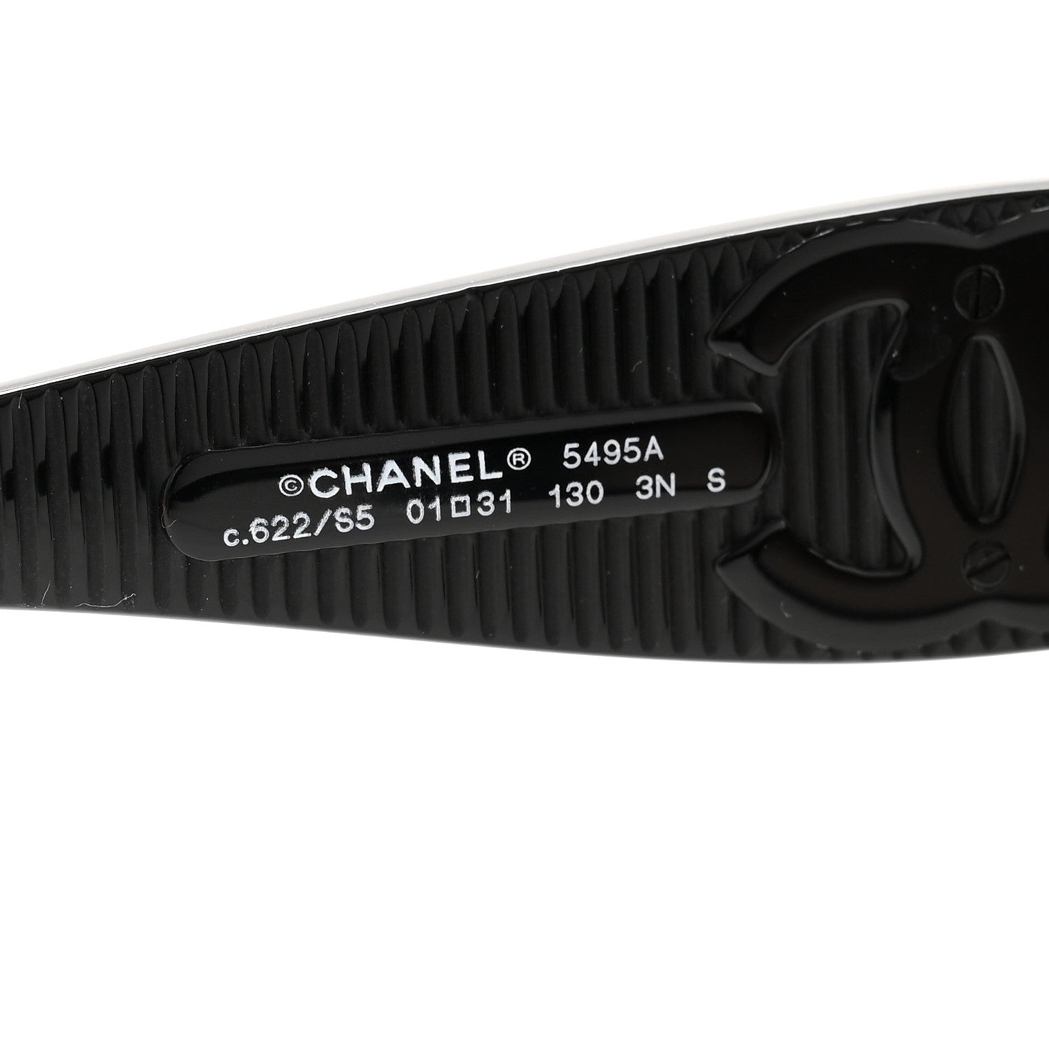 Chanel Acetate Shield Sunglasses 5495 Black 6 of 7