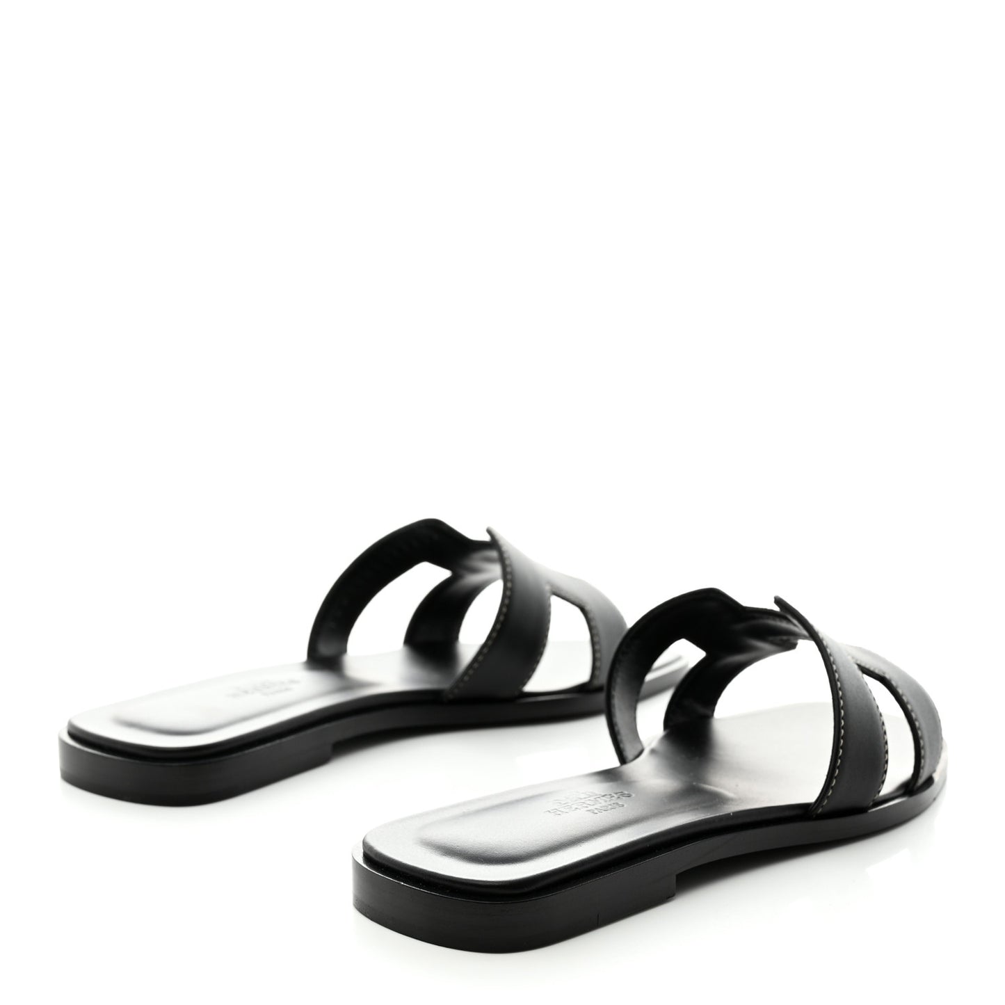 Box Calfskin Oran Sandals 35.5 Black