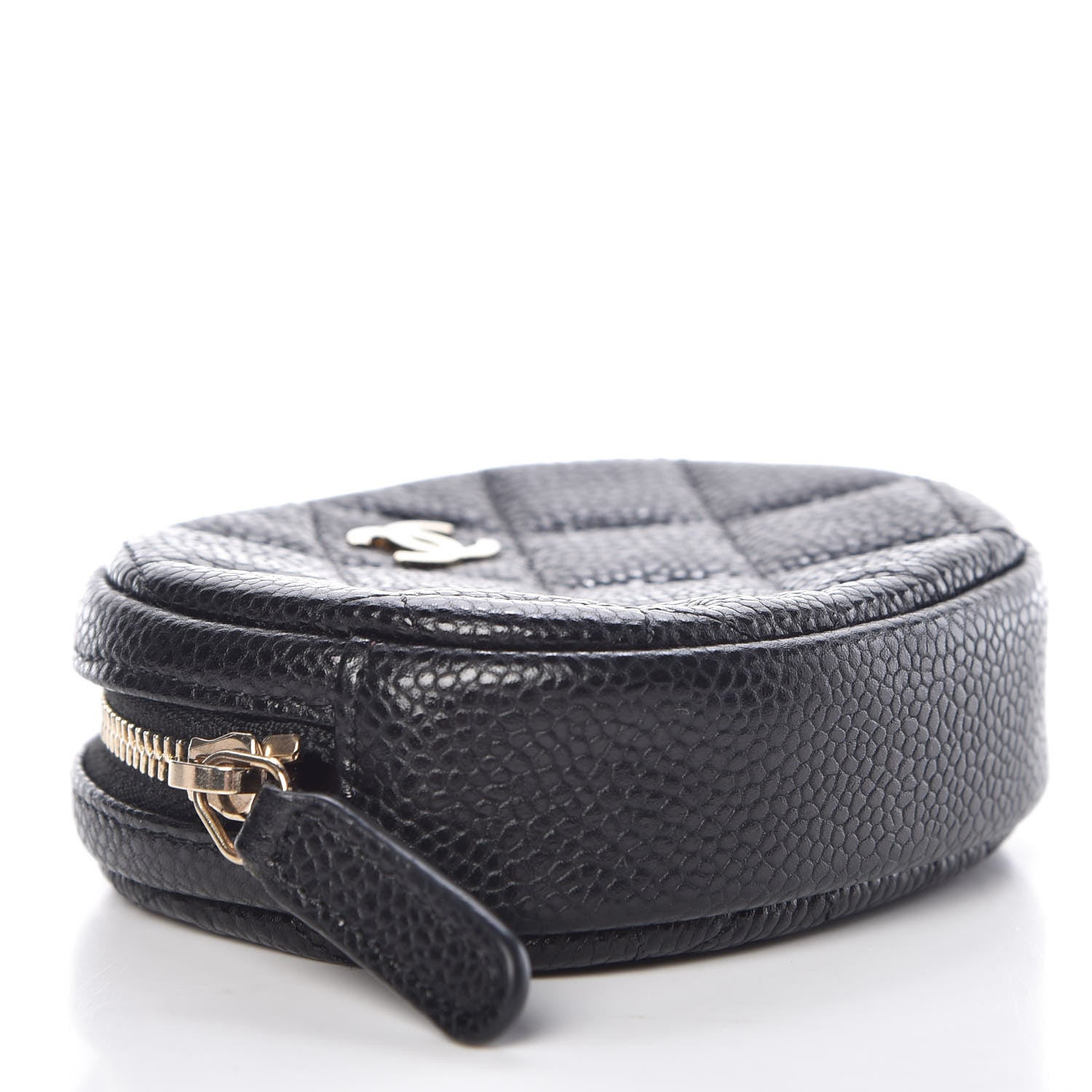 Chanel Caviar Quilted Zip Around Classic Coin Purse Black 4 of 8