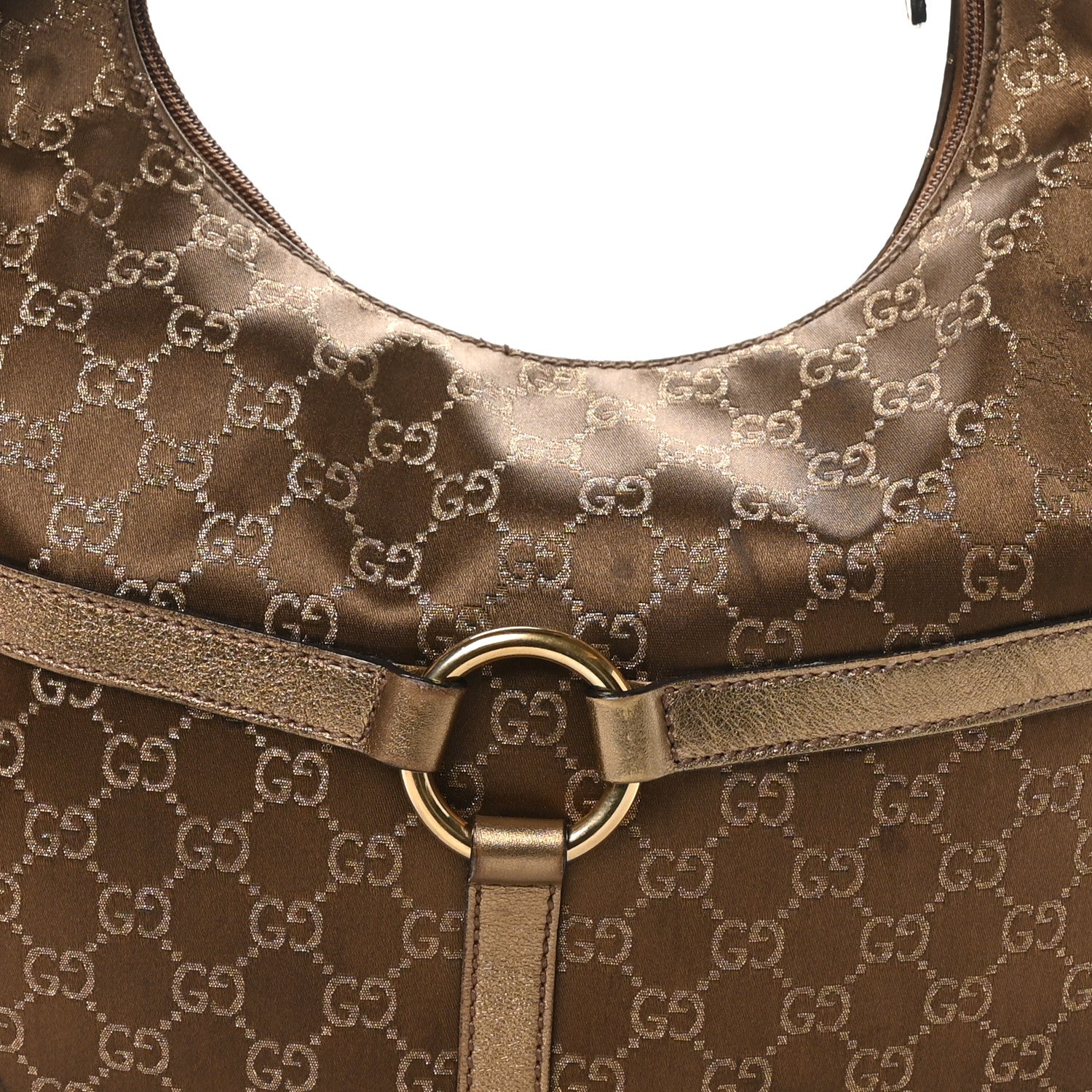 Gucci Canvas GG Reins Hobo Bronze 8 of 11