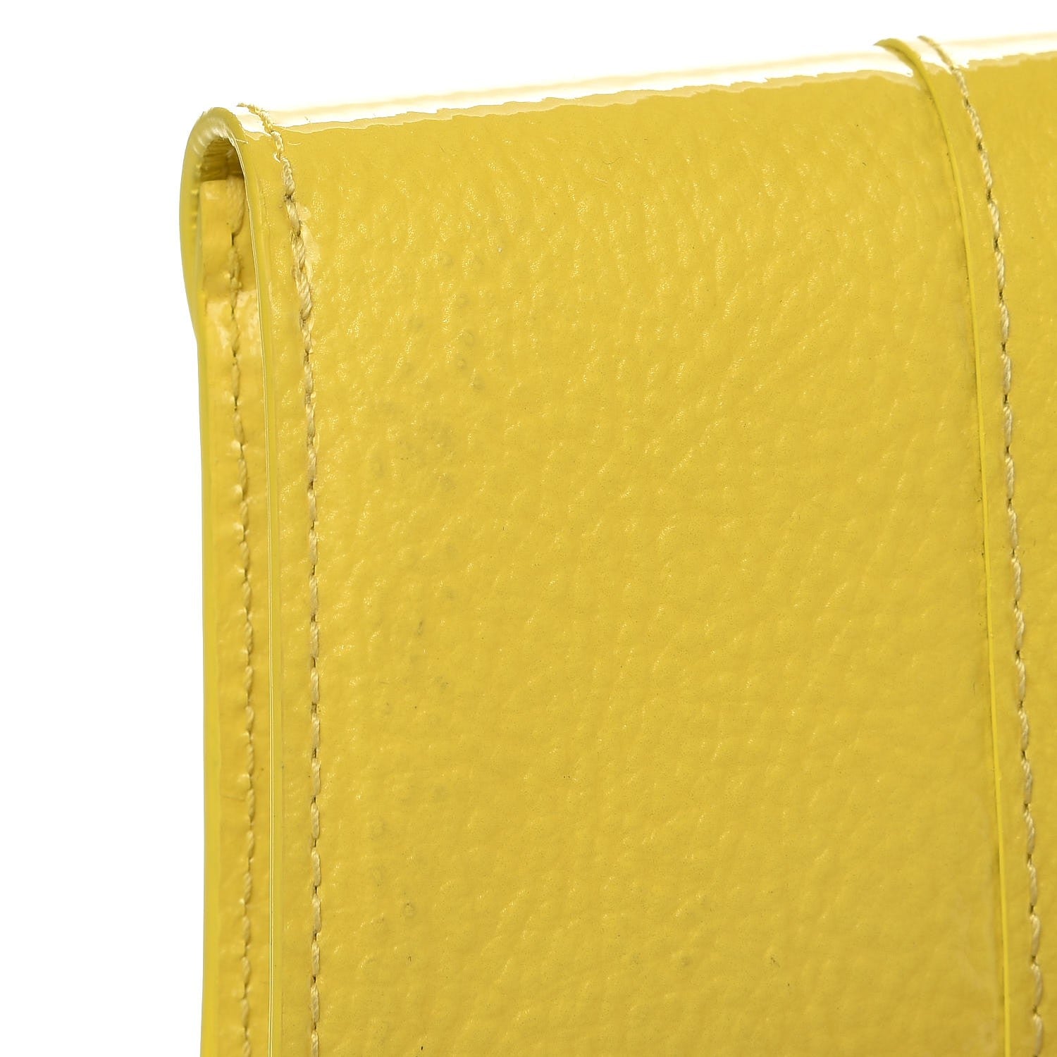 Delvaux Vernis Gel Calfskin Brillant Coin Purse Citron 8 of 9