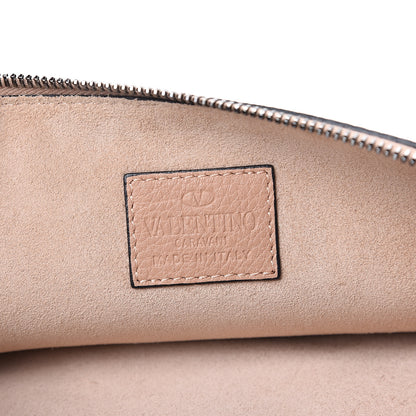 Valentino Garavani Pebbled Calfskin Large Rockstud Zip Pouch Skin Sorbet 5 of 7