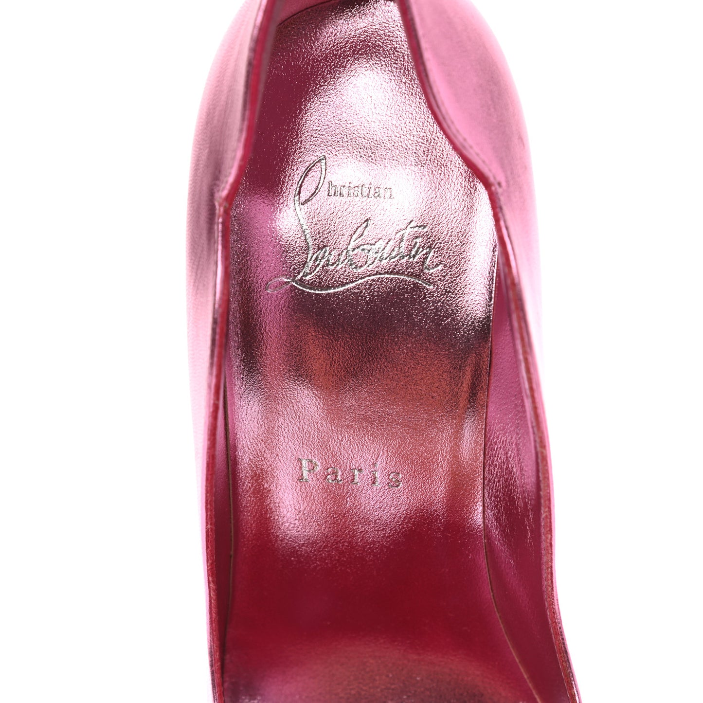 Metallic Calfskin Hot Chick 100 Pumps 37 Pink