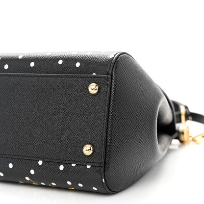 Dolce & Gabbana Dauphine Medium Miss Sicily St. Dauphine Stampata Satchel Black 9 of 11
