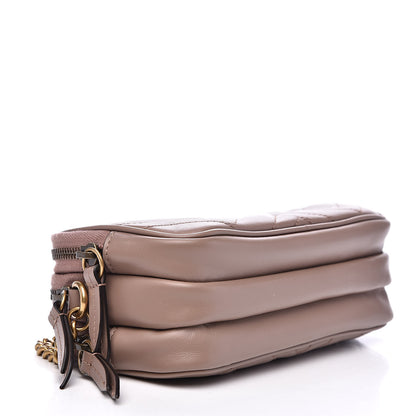 Gucci Calfskin Matelasse Mini GG Marmont Chain Crossbody Bag Porcelain Rose 4 of 11