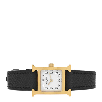Hermes Stainless Steel Epsom 17.2mm Heure H Hour Quartz Watch Noir 2 of 5