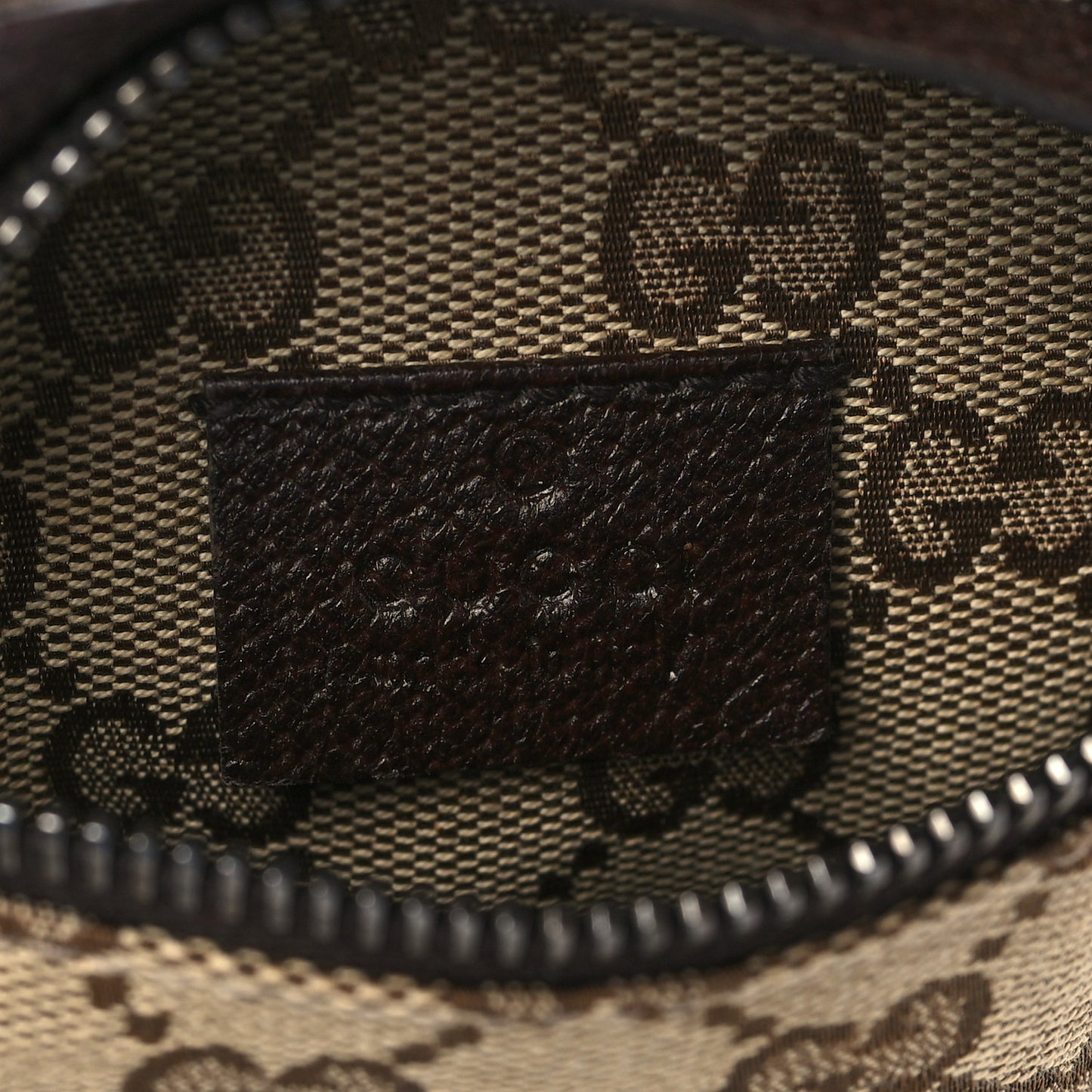 GG Monogram Double Pocket Belt Bag Dark Brown