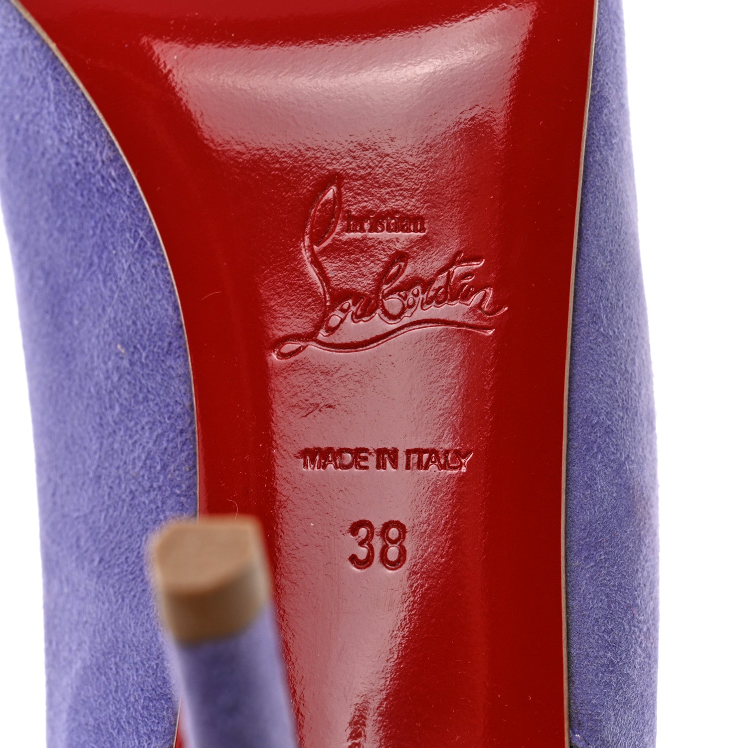 Christian Louboutin Suede Lady Sling 100 Pumps 38 Lavender 7 of 11