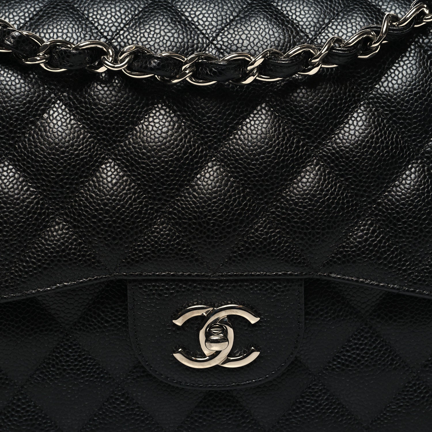 Chanel Caviar Quilted Jumbo Double Flap Black 8 of 10