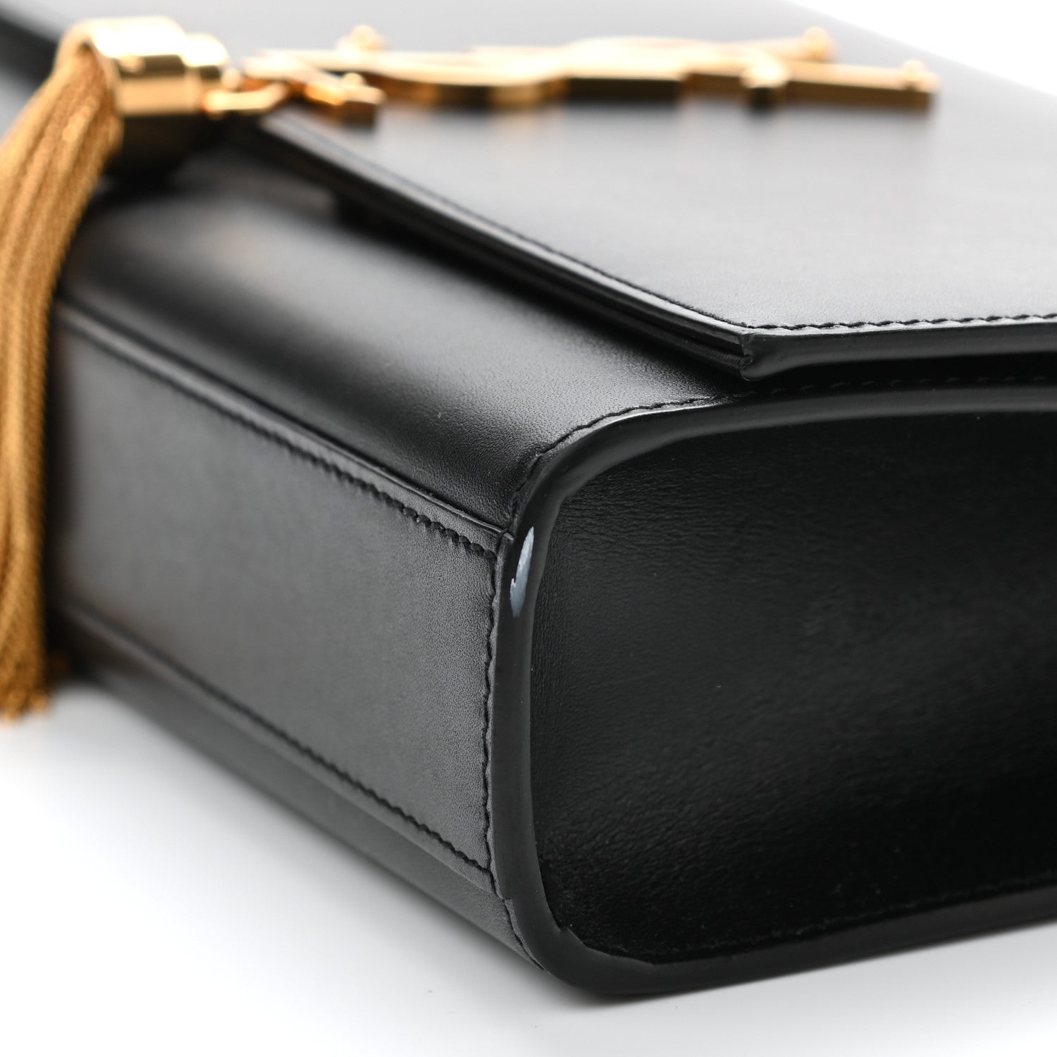Saint Laurent Smooth Calfskin Medium Classic Monogram Kate Tassel Satchel Black 11 of 14