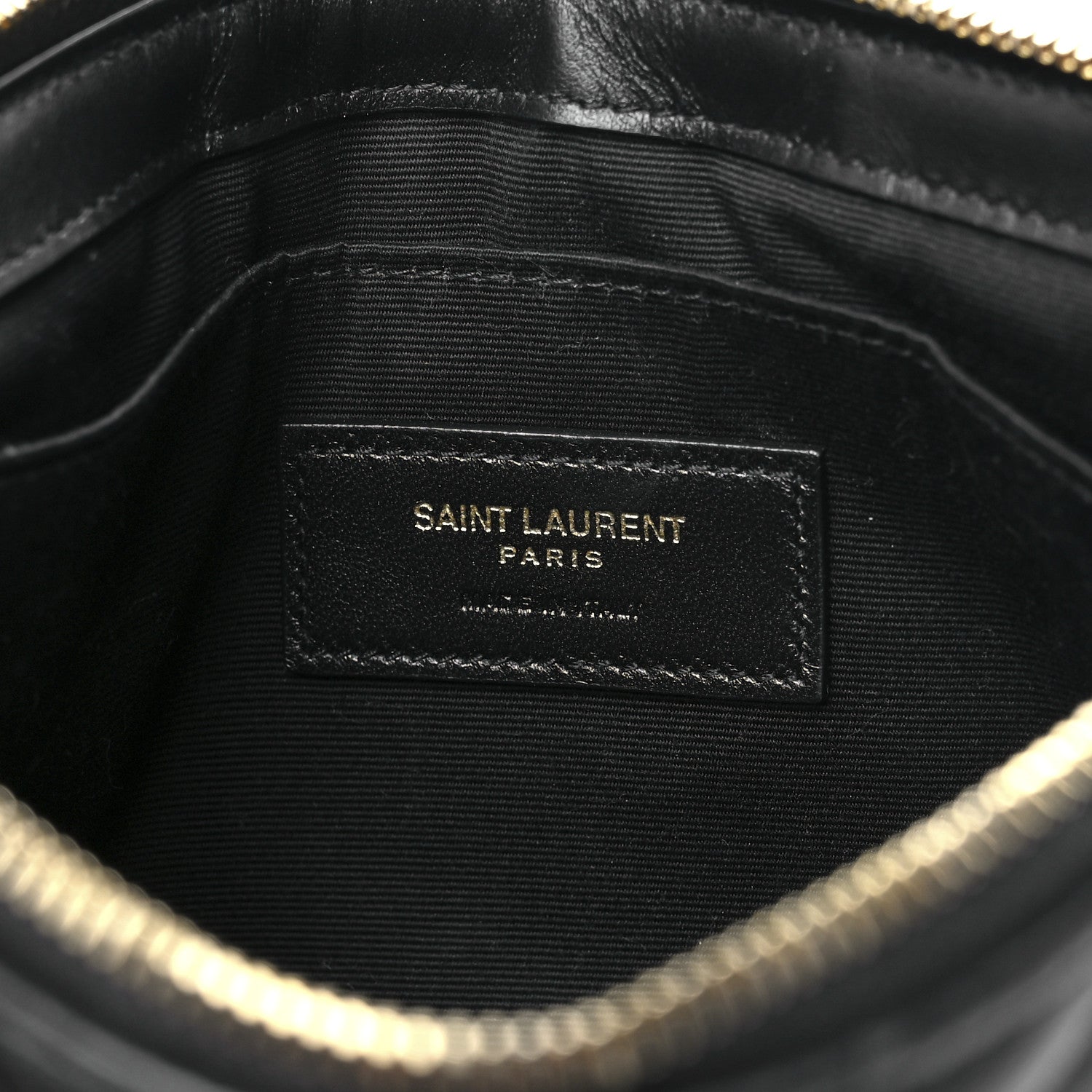Saint Laurent Calfskin Matelasse Chevron Monogram A5 Wristlet Black 5 of 11