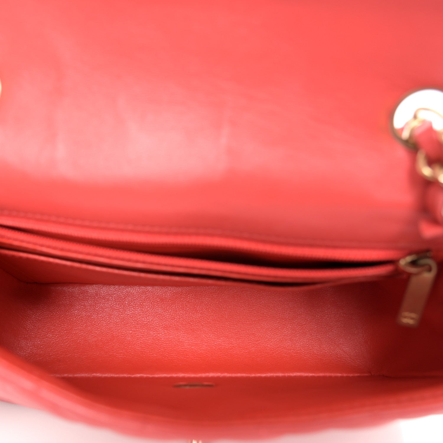 Chanel Lambskin Quilted Mini Rectangular Flap Red 5 of 14
