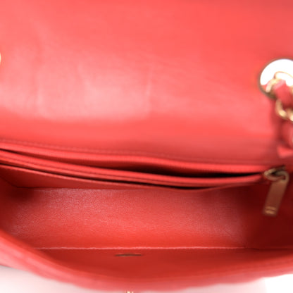 Chanel Lambskin Quilted Mini Rectangular Flap Red 5 of 14