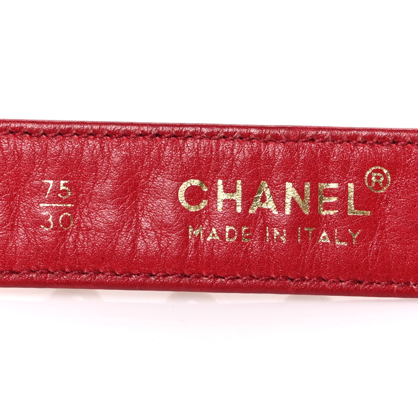 Lambskin Chain Belt 75 30 Red