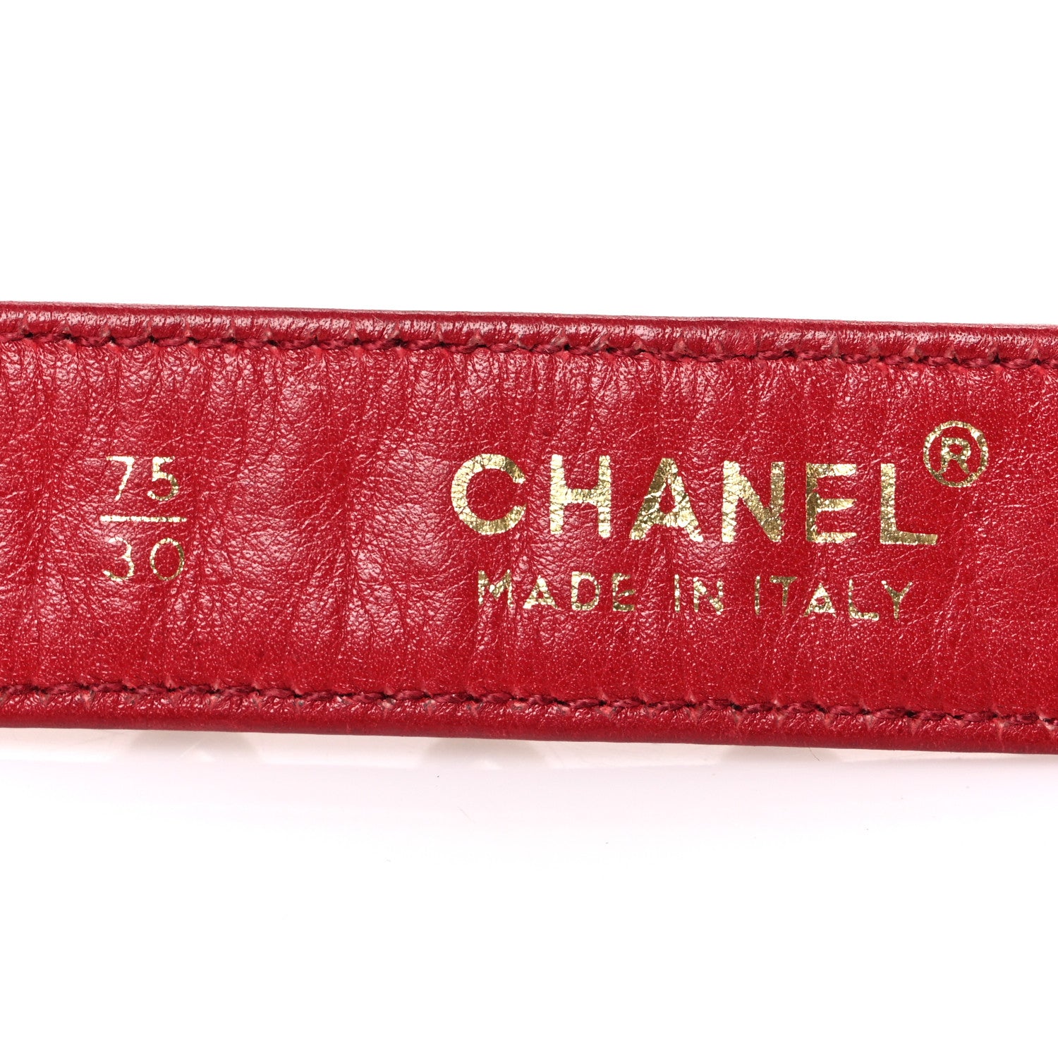 Chanel Lambskin Chain Belt 75 30 Red 5 of 5