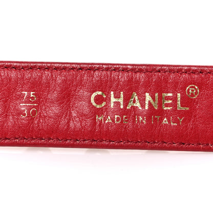Chanel Lambskin Chain Belt 75 30 Red 5 of 5