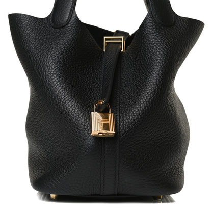 Hermes Taurillon Clemence Picotin Lock 18 PM Black 7 of 13