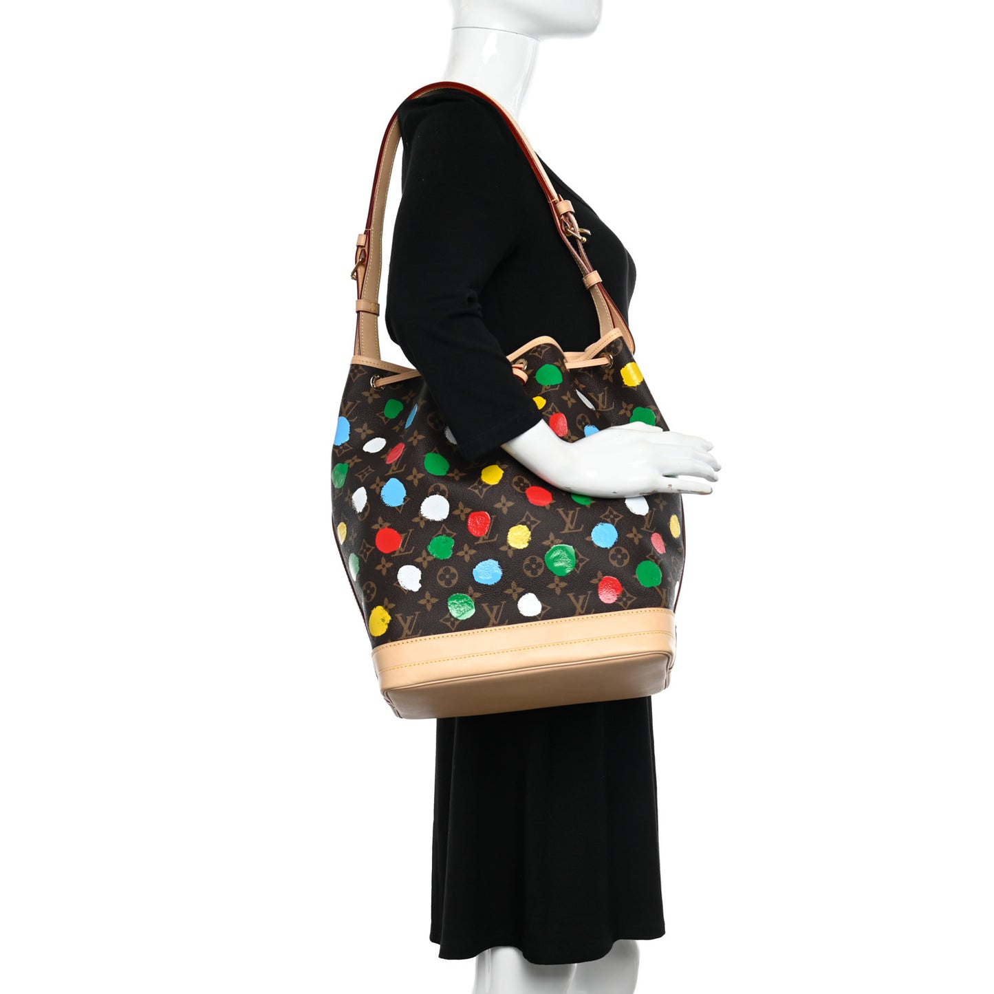 LV X YK Monogram Dots Noe Multicolor