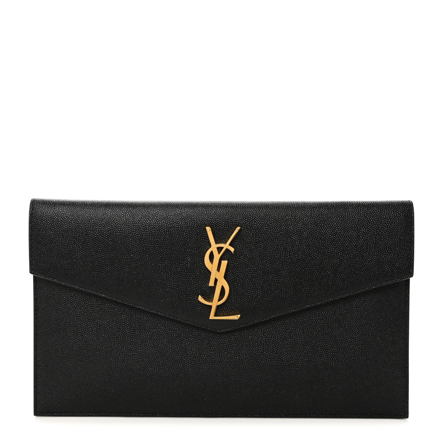 Saint Laurent Grain De Poudre Uptown Pouch Black 1 of 10