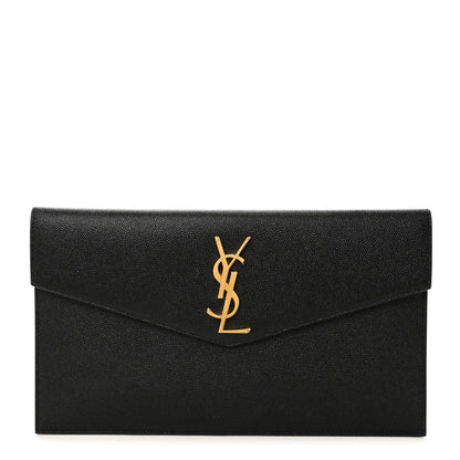 Saint Laurent Grain De Poudre Uptown Pouch Black 1 of 10