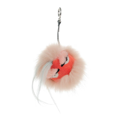 Fendi Fox Rabbit Goat Mink Fur Vitello Flamingo Furbet Monster Bag Bug Charm Light Pink 1 of 4