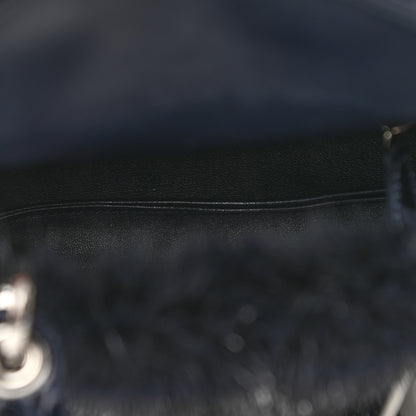 Christian Dior Mink Fur Crocodile Mini Lady Dior Navy Blue 5 of 9