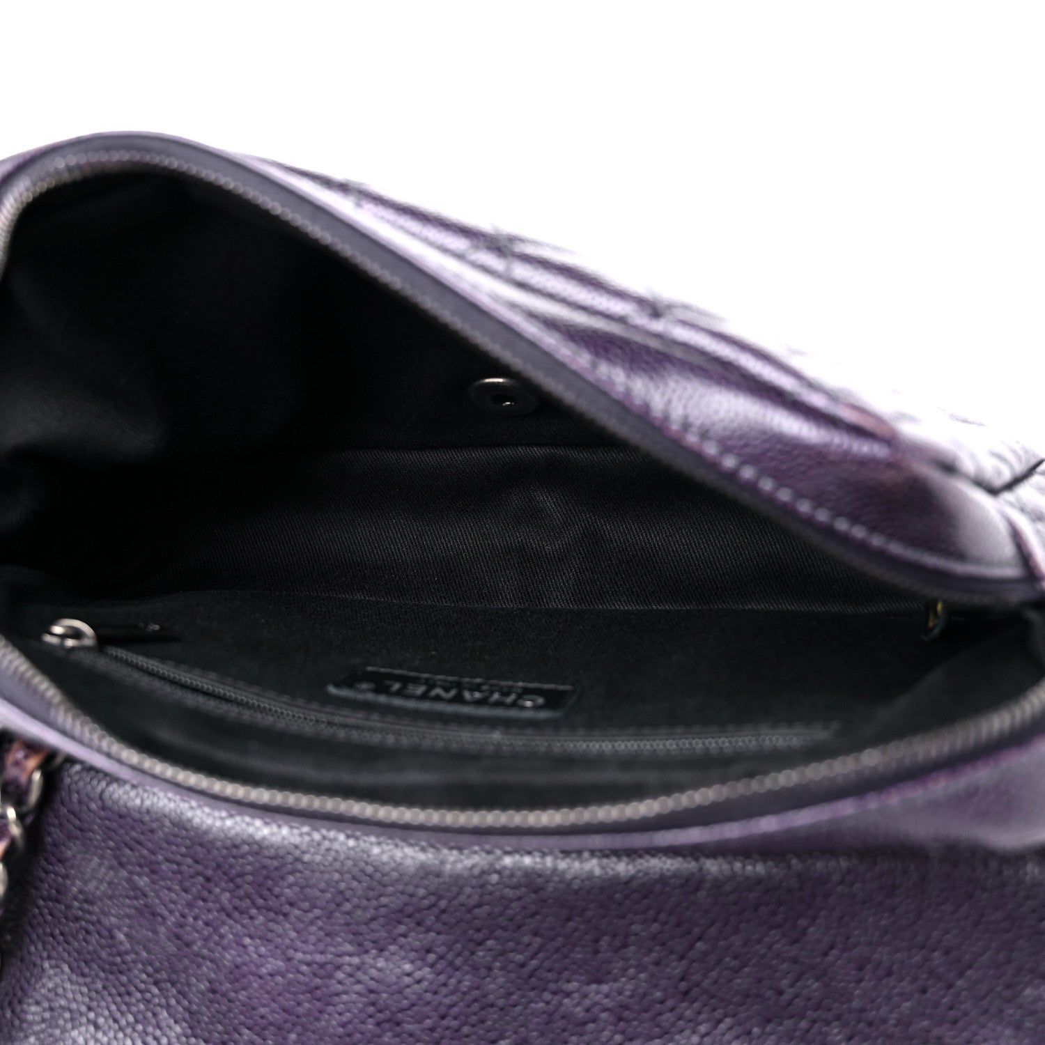 Chanel Iridescent Caviar Quilted Small Chic Flap Dark Purple 4 of 10