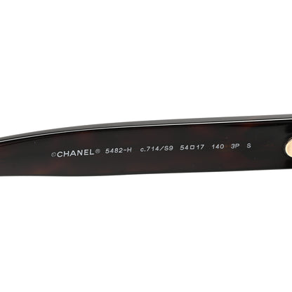 Chanel Acetate Polarized Pearl CC Square Sunglasses 5482-H-A Tortoise 5 of 8