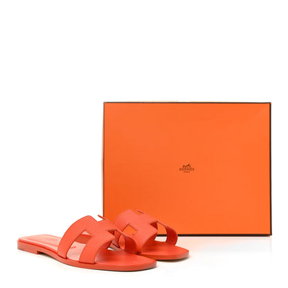 Hermes Epsom Oran Sandals 38 Orange Poppy 12 of 12
