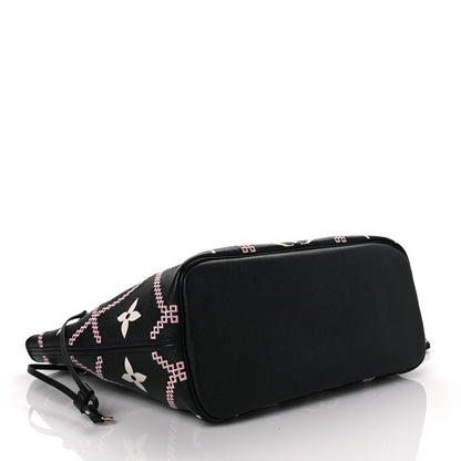 Louis Vuitton Empreinte Monogram Giant Broderies Neverfull MM Black 4 of 6