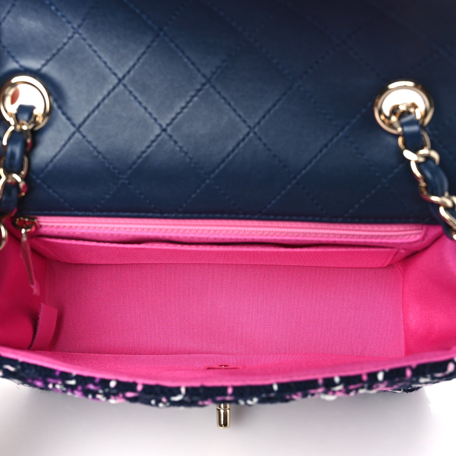 Chanel Cotton Mini Rectangular Flap Purple Multicolor 5 of 9