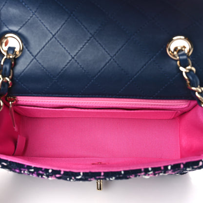 Chanel Cotton Mini Rectangular Flap Purple Multicolor 5 of 9
